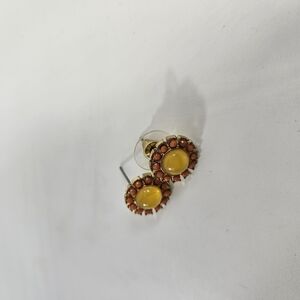 Betsey Johnson Yellow and Orange Flower Vintage Earrings